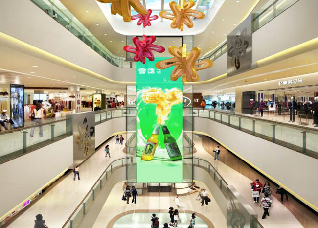 威特姆光电 商场中庭LED通明屏成效图展示